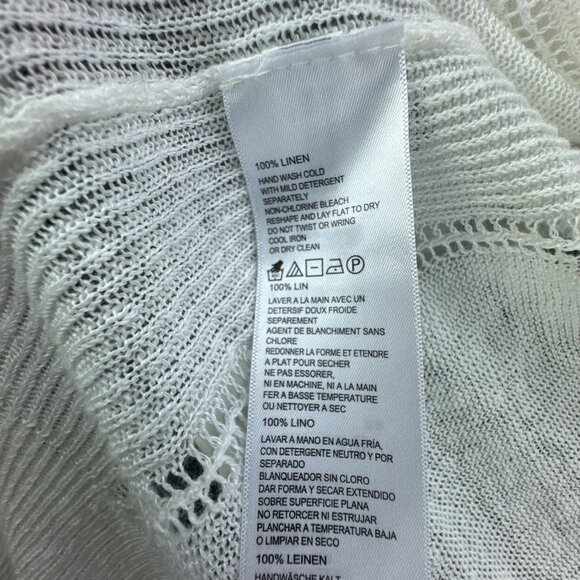 Tommy Bahama Linen Cardigan Womens Extra Large Open Long Duster White Sweater - Picture 9 of 14